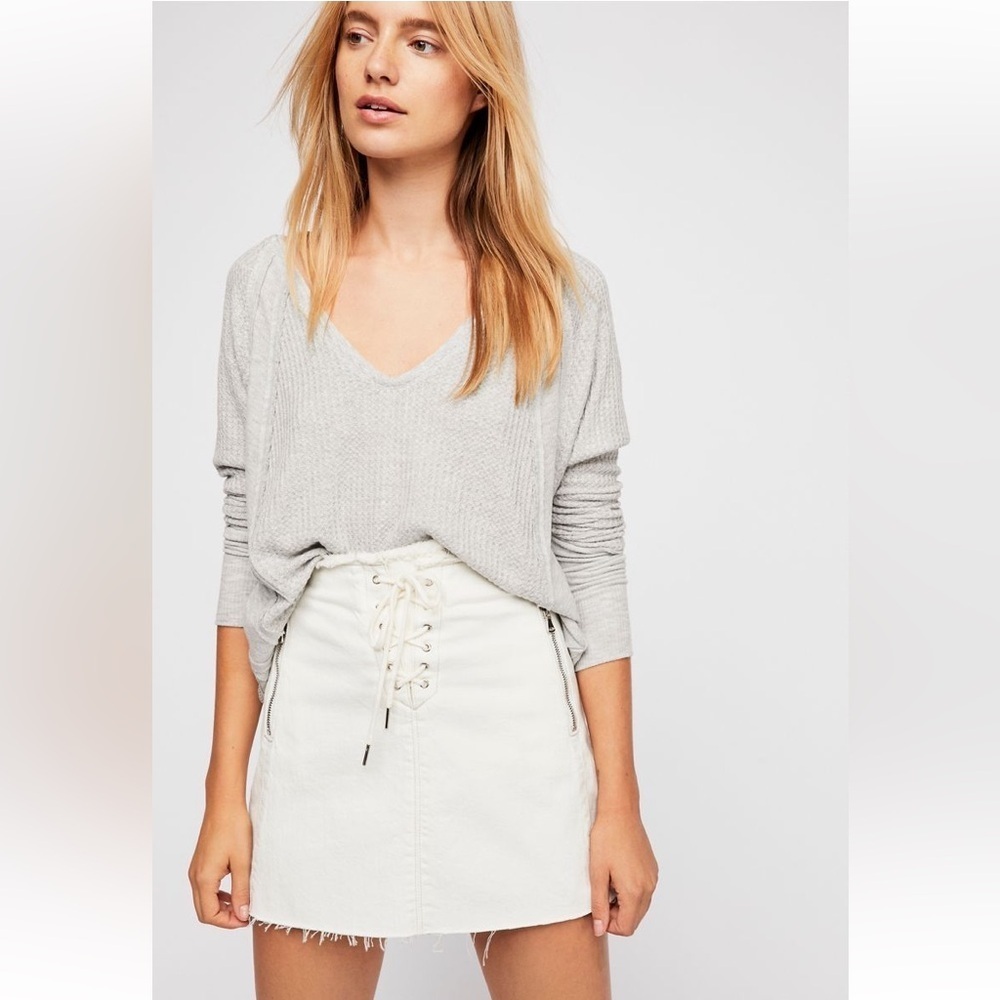 We The Free Free People Katalina Thermal in Mineral Gray Super Soft